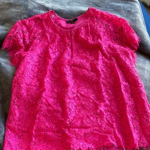 Hot pink j crew blouse